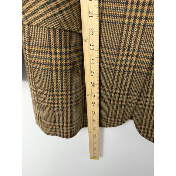 Vintage BICE Wool Blend Plaid Blazer Women’s Size 12 Old Money Equestrian Prep - Picture 5 of 8